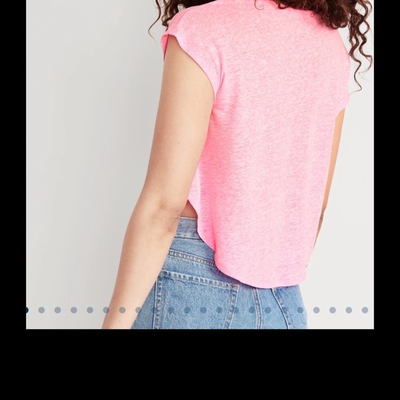 NWT OLD NAVY Linen-Blend Cropped Voop-Neck T-Shirt : Pink Edge Neon
SIZE XXL - Picture 3 of 5
